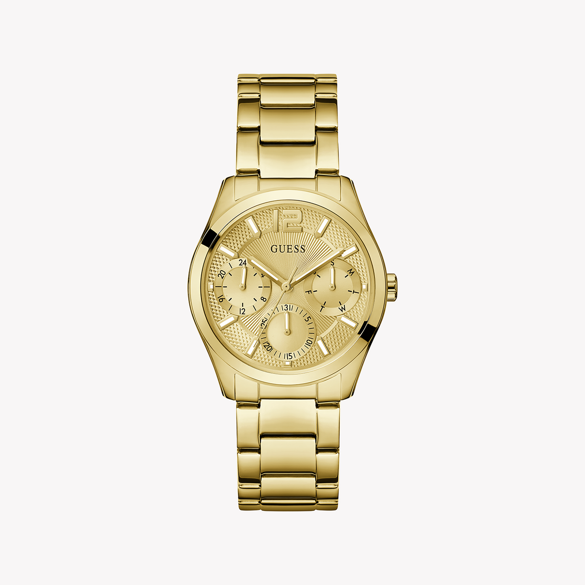 GUESS GW0760L2 GOLDEN ELEGANCE - Women's Chic Stainless Steel Timepiece with Champagne Dial