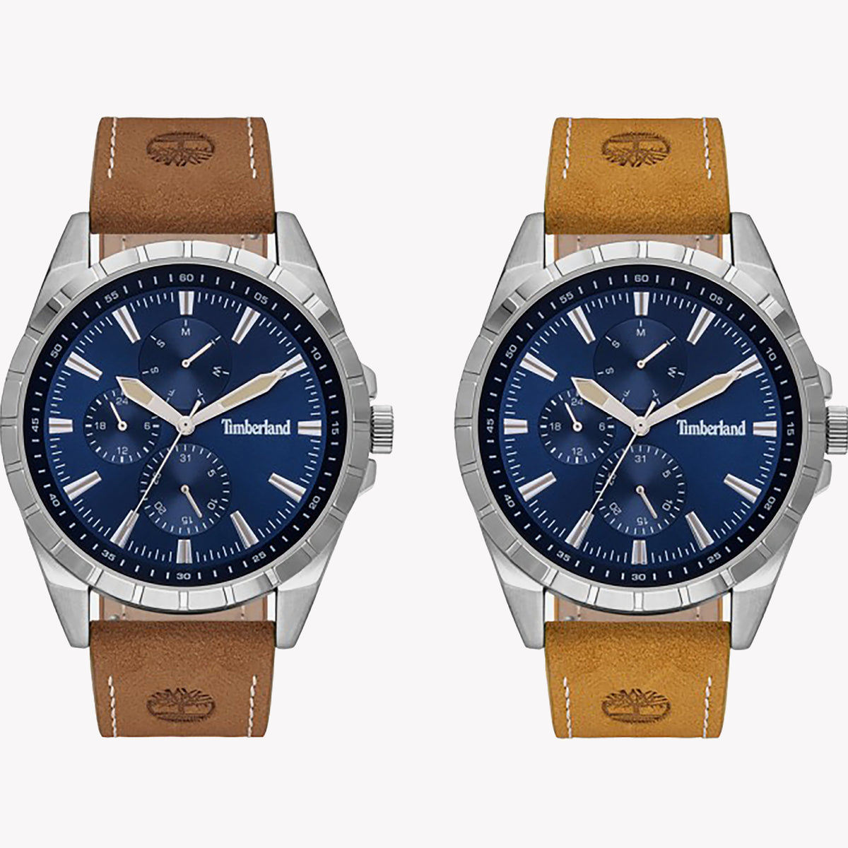 TIMBERLAND TBL15909JYS03AS RUGGED ELEGANCE - MEN'S ADVENTURE-READY WATCH WITH BLUE DIAL & LEATHER STRAP