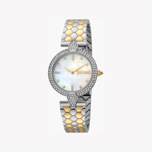 JUST CAVALLI Women's Watch with Silver Stainless Steel Case and Silver & Gold Stainless Steel Band-i-Watch-2