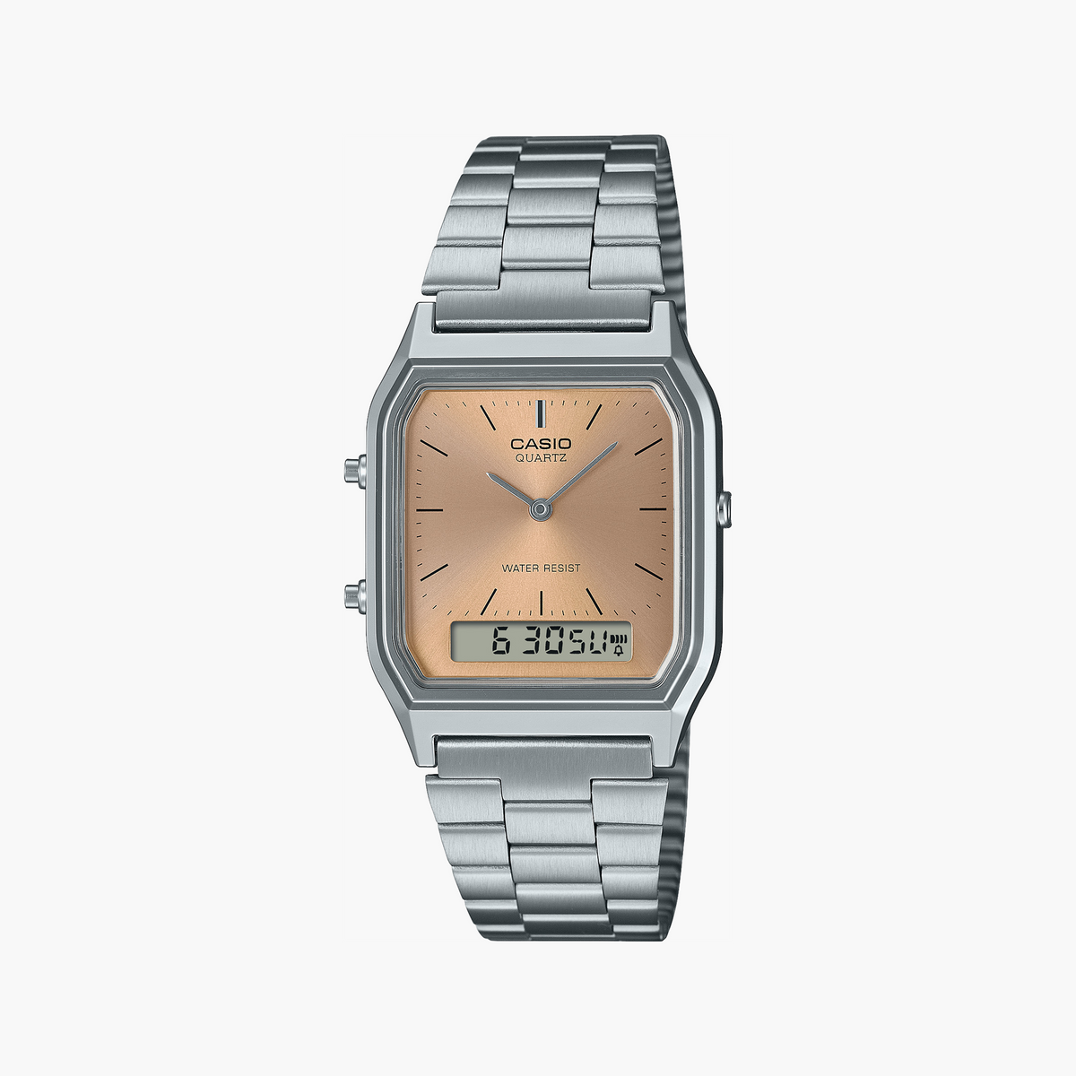 Casio Vintage EDGY Pink Copper Dial Watch - AQ-230A-4AMQYES-i-Watch