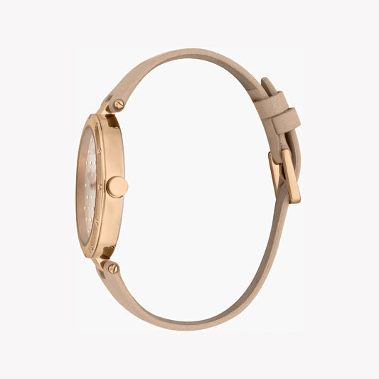 ESPRIT Women's Watch with Rose Gold Stainless Steel Case and Beige Leather Band-i-Watch-2