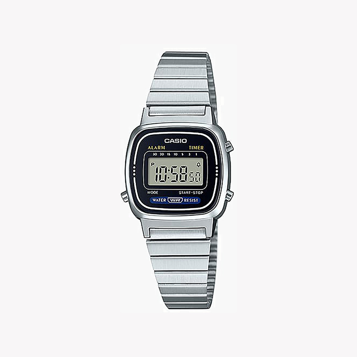 CASIO LA670WA-1DF ELEGANTLY RESILIENT - DIGITAL WOMEN'S WATCH WITH SLEEK SILVER DESIGN