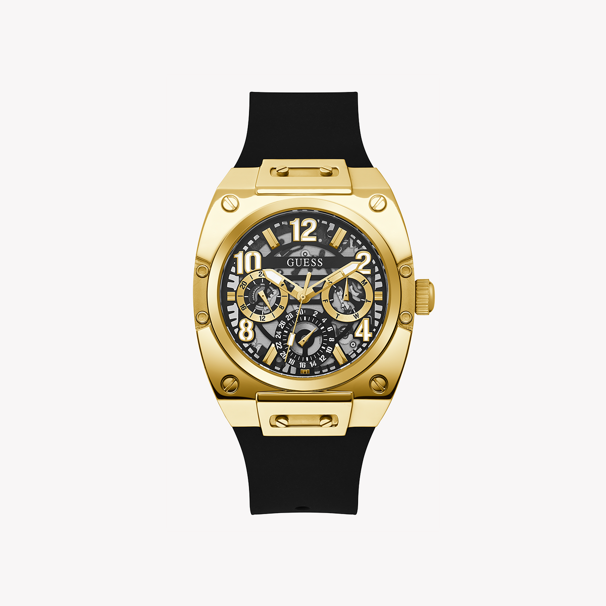 GUESS GW0569G2 - BOLD ELEGANCE MEN'S WATCH WITH GOLD STAINLESS STEEL & BLACK DIAL