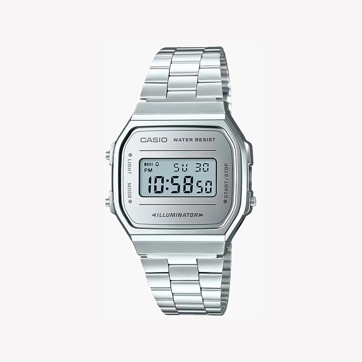 CASIO A168WEM-7EF ELEGANT TIMEKEEPER - MODERN MENSWEAR WAVE Wristwatch with durable resin case and sleek metal strap