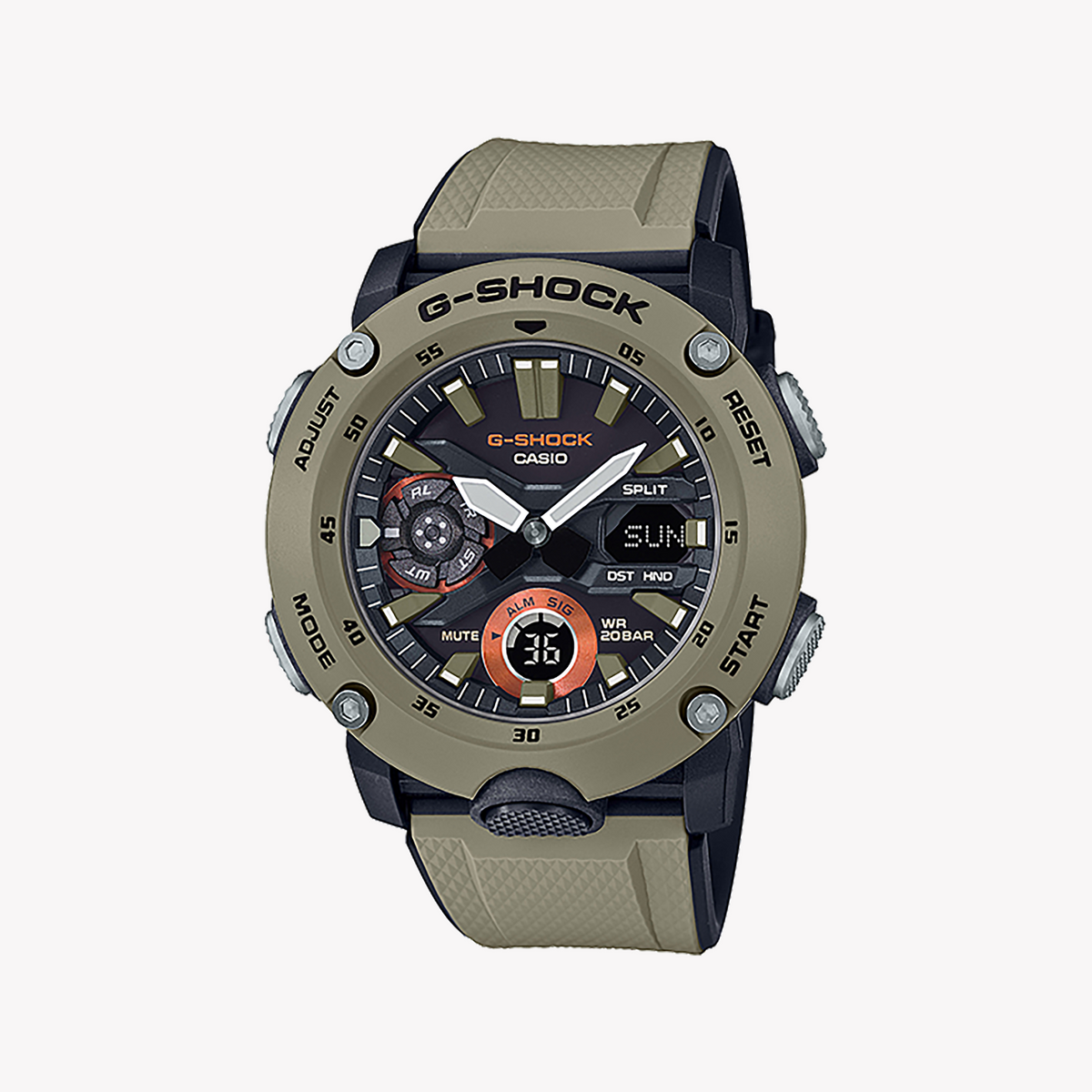CASIO G-SHOCK GA-2000-5ADR OLIVE ADVENTURER - RUGGED STYLE FOR MEN'S EXPLORATION