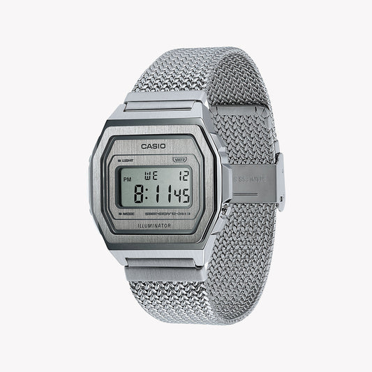 CASIO A1000MA-7EF - ELEGANTLY VERSATILE MEN'S DIGITAL TIMEPIECE WITH STAINLESS STEEL FINISH-i-Watch-2