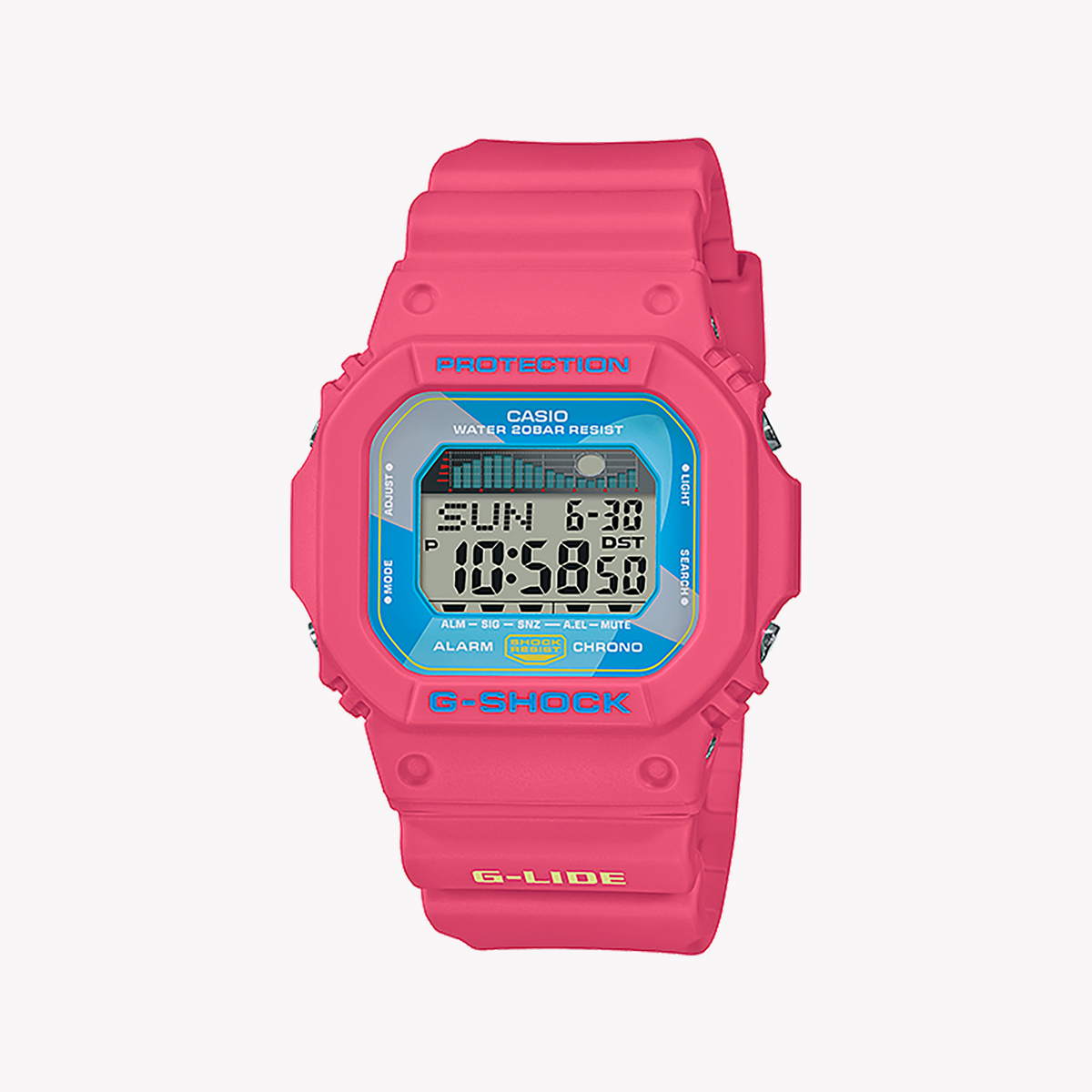 CASIO G-SHOCK GLX-5600VH-4DR PINK PARADISE - ADVENTURE-READY UNISEX TIMEPIECE with bold pink design and essential outdoor features