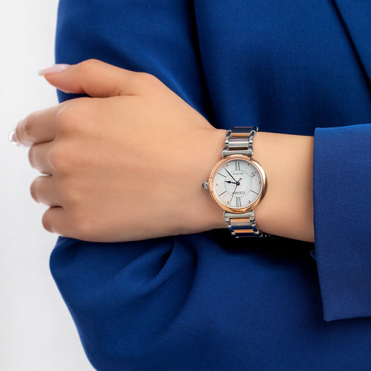 CITIZEN EM1074-82D - RADIANT ROSE GOLD & MULTICOLOR DIAL WOMEN'S WATCH-i-Watch-2