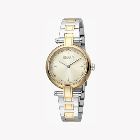 ESPRIT Women's Watch with Silver Stainless Steel Case and Silver & Gold Stainless Steel Band-i-Watch-2