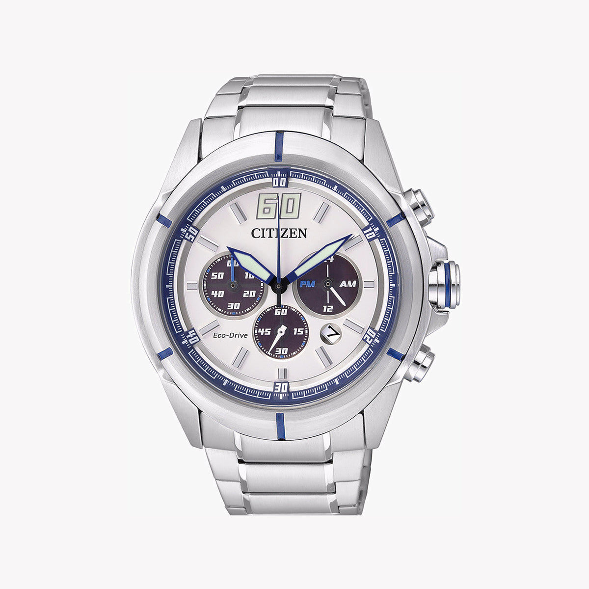 CITIZEN CA4100-57A ECO-DRIVE - TIMELESS STRENGTH & ELEGANCE IN SILVER, MEN'S CHRONOGRAPH WATCH