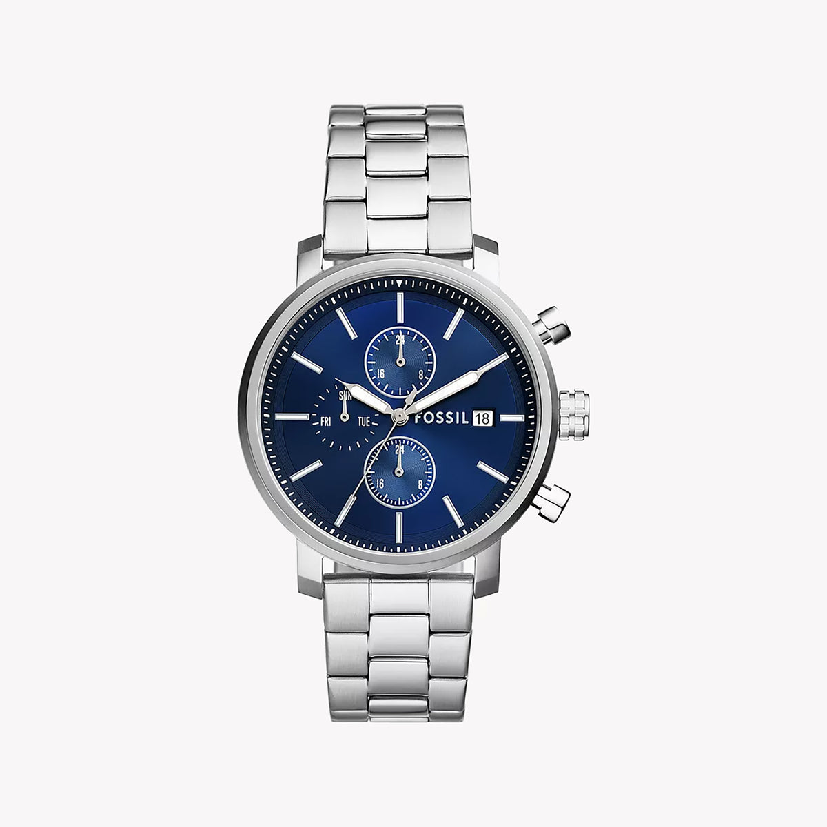 FOSSIL BQ2846 - BOLD SOPHISTICATION - MODERN MEN'S WATCH WITH STAINLESS STEEL BAND & BLUE DIAL