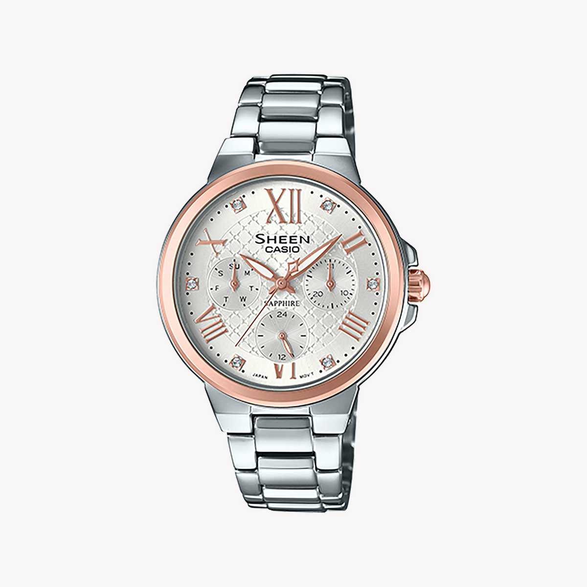 CASIO SHE-3511SG-7AUDR ELEGANT ADVENTURE - WOMEN'S ROSE GOLD STAINLESS STEEL WATCH