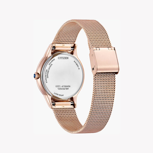 CITIZEN EM1153-88A RADIANT TIMEPIECE - ELEGANT GOLD MESH WATCH FOR WOMEN-i-Watch-2