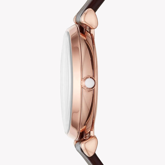 EMPORIO ARMANI AR11269 - RADIANT ROSE GOLD & BROWN LEATHER WOMEN'S WATCH-i-Watch-2