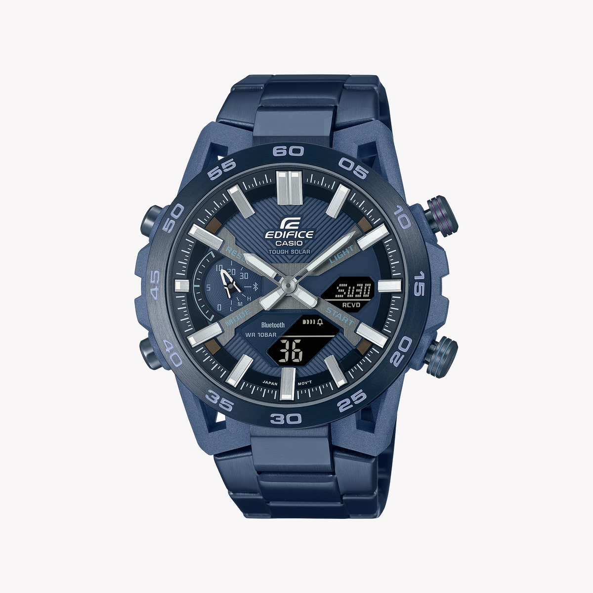 EDIFICE ECB-2000CB-2AEF - BOLD BLUE MEN'S WATCH WITH BLUETOOTH & WATER RESISTANCE