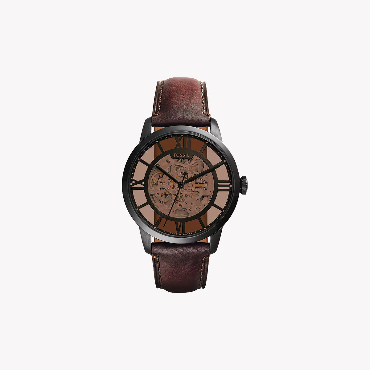 FOSSIL ME3098 - ELEGANT AUTOMATIC TIMEPIECE WITH BROWN DIAL & LEATHER STRAP