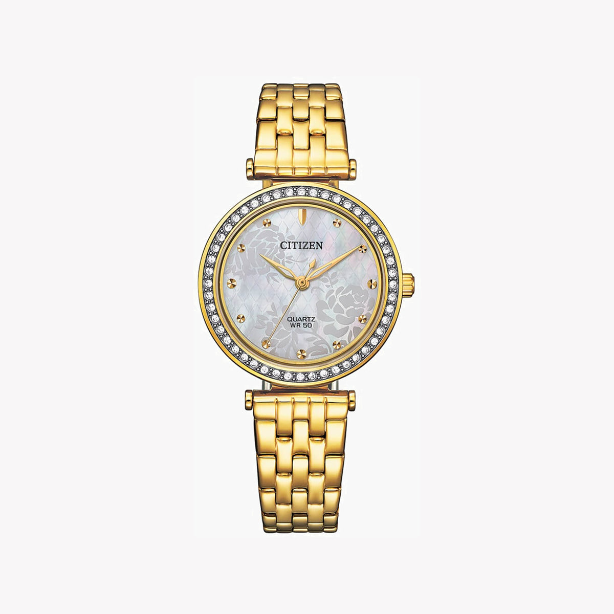 CITIZEN ER0219-51D GOLD RADIANCE - ELEGANT WOMEN'S WATCH with Stainless Steel Band and White Dial
