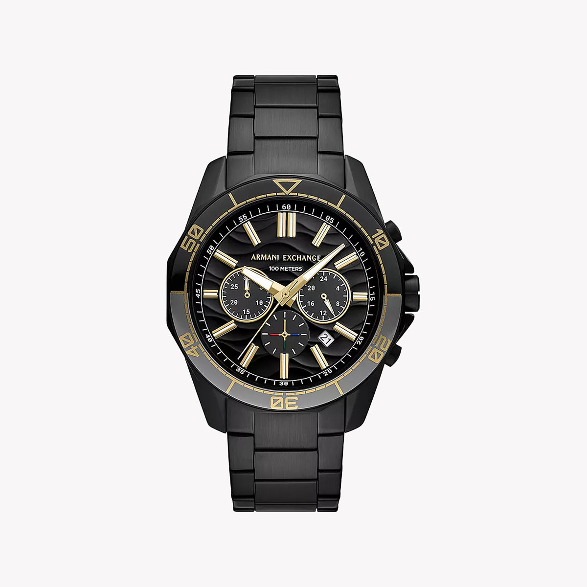 A|X ARMANI EXCHANGE AX1963 - BOLD BLACK STAINLESS STEEL TIMEPIECE FOR MODERN MEN