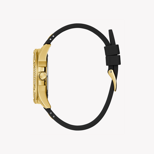 GUESS GW0536L3 GOLD RADIANCE - VIBRANT WOMEN'S WATCH WITH CHAMPAGNE DIAL & BLACK SILICONE BAND-i-Watch-2