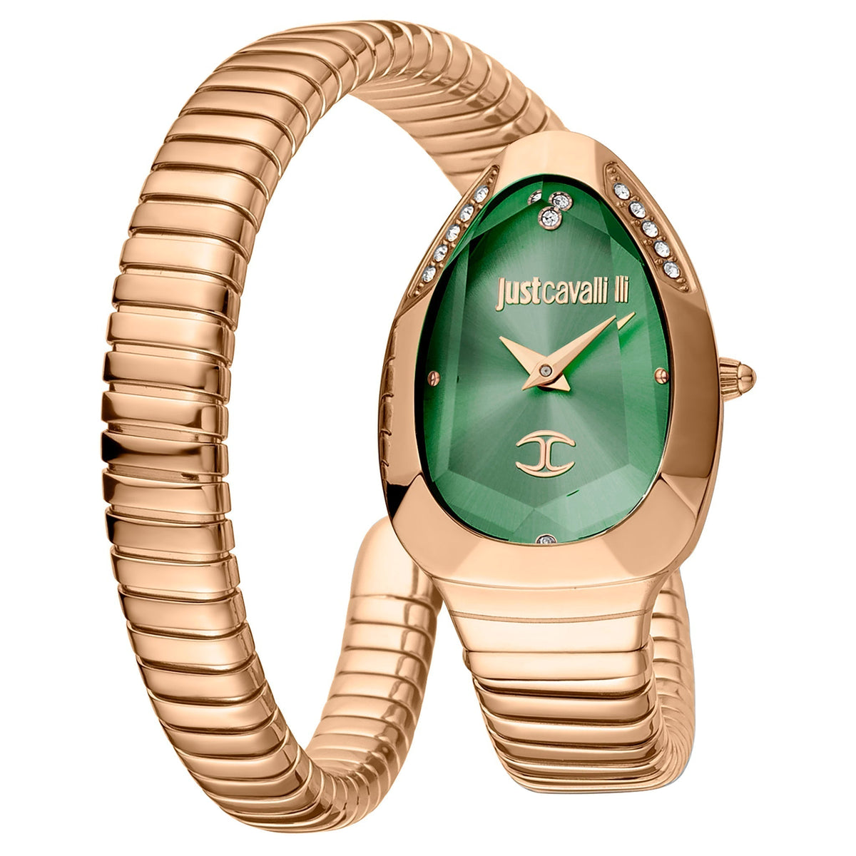 JUST CAVALLI Women's Watch with Rose Gold Stainless Steel Case and Rose Gold Stainless Steel Band