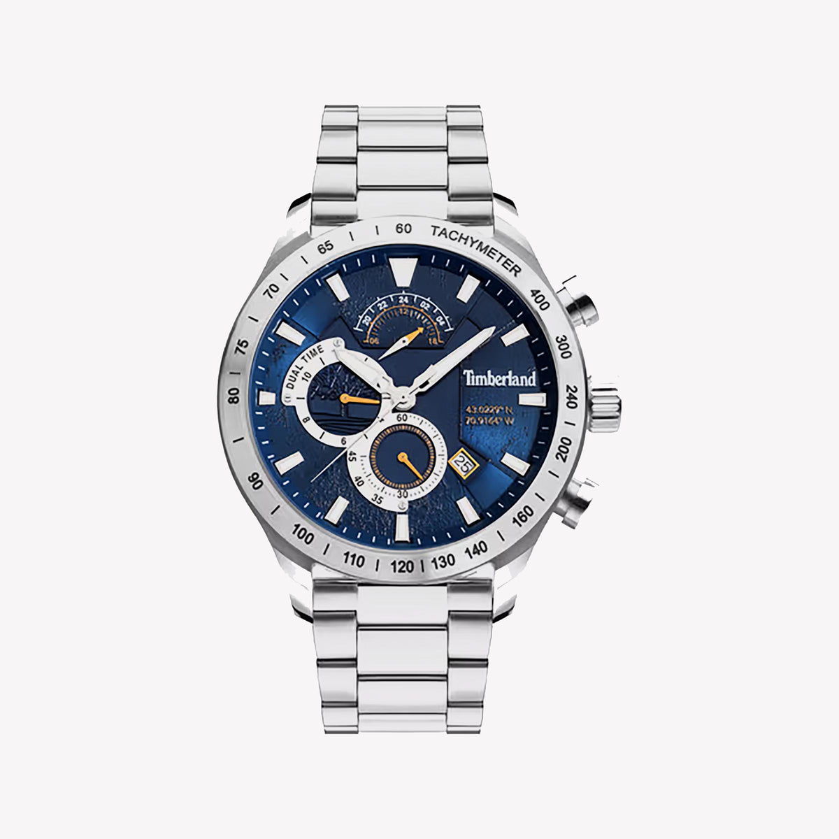TIMBERLAND TDWGK2100205 RUGGED EXPLORER - STAINLESS STEEL MEN'S WATCH WITH BLUE DIAL