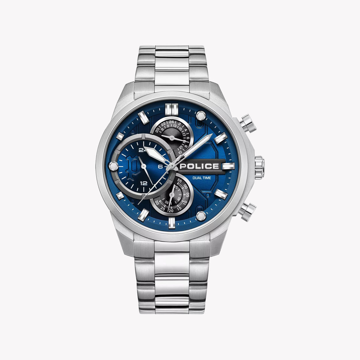POLICE Men's Stainless Steel Blue Dial Watch | PEWGK0039207