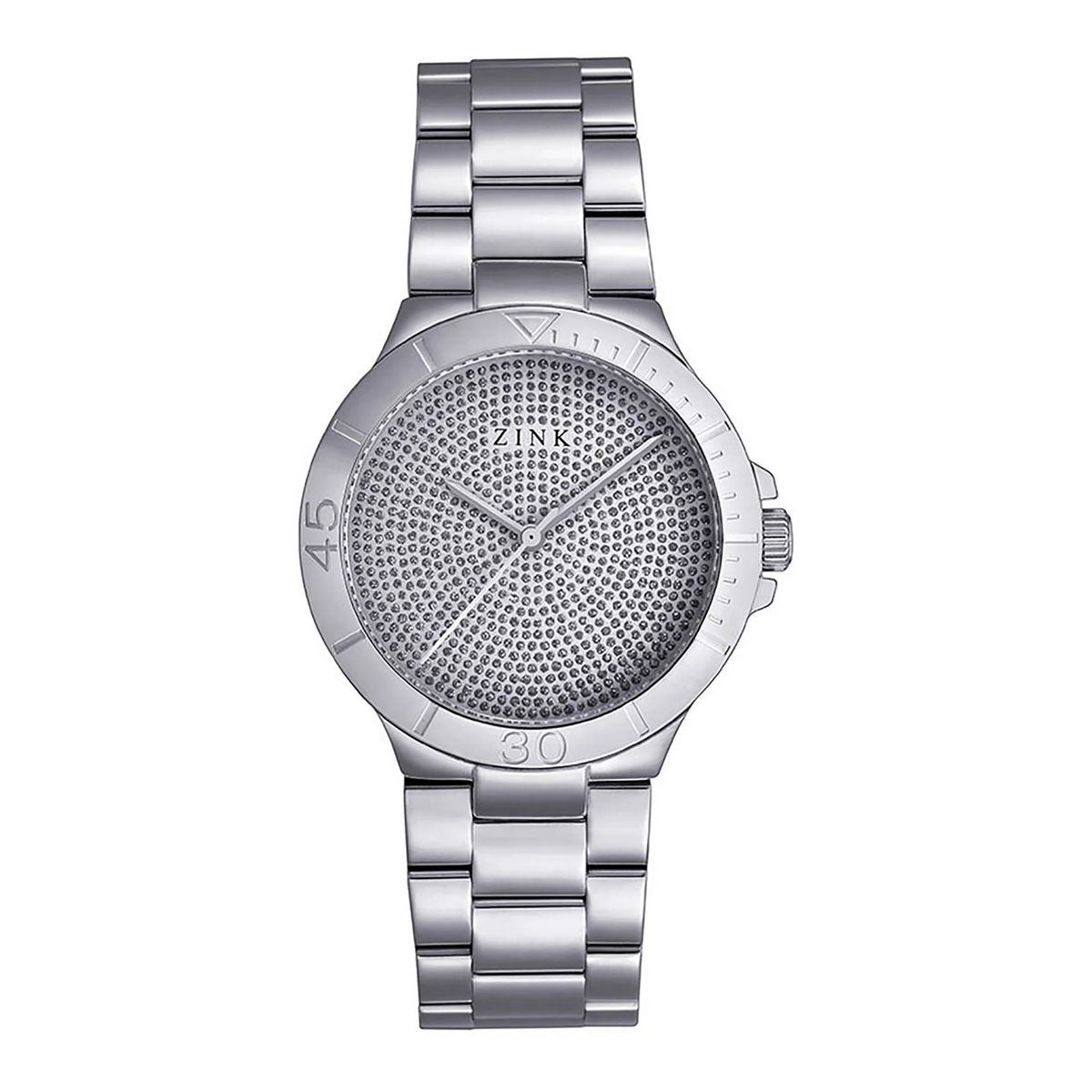 ZINK Women's Watch with Silver Stainless Steel Case and Silver Stainless Steel Band
