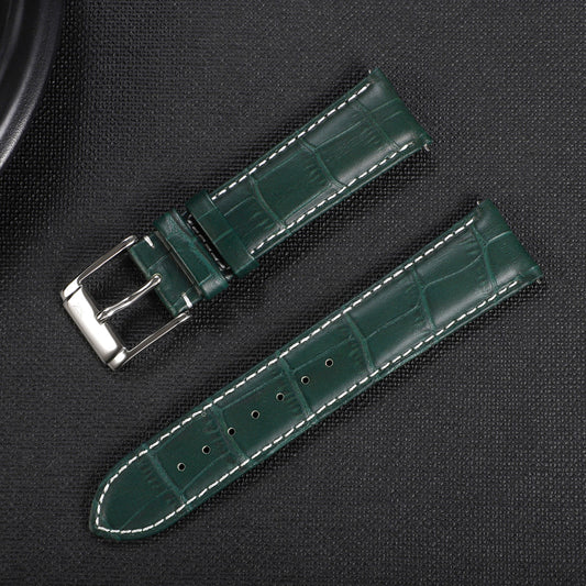 Zink Women's Leather Watch Band - Green | Zlb006dgs