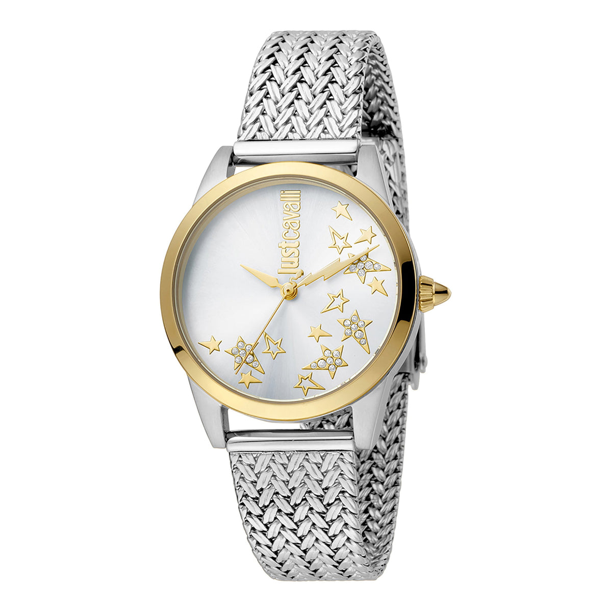 JUST CAVALLI Women's Watch with Silver Stainless Steel Case and Silver Stainless Steel Band