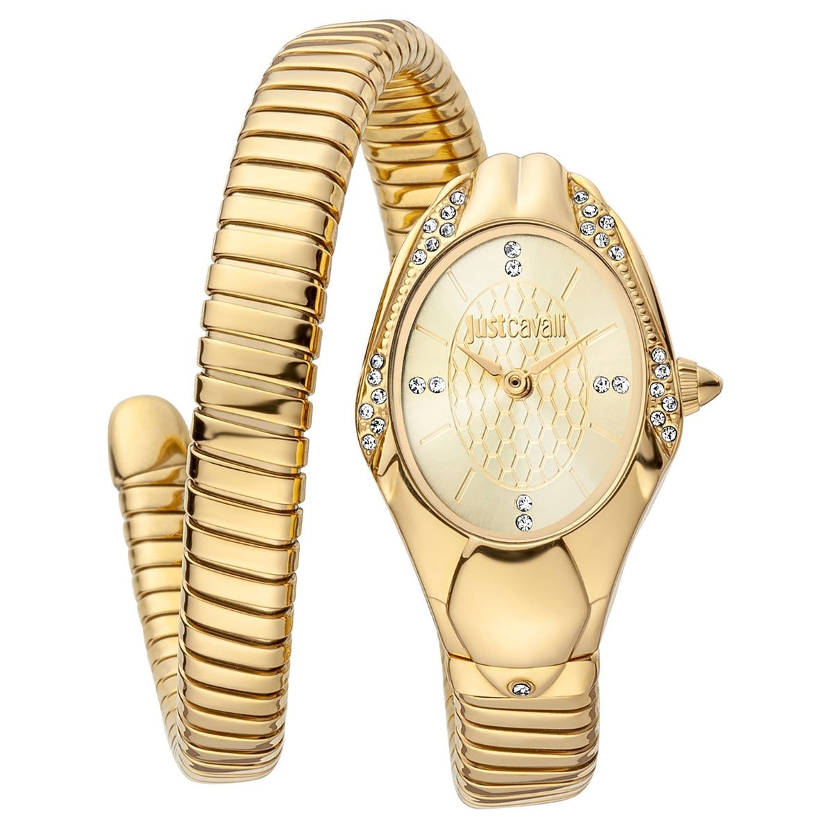 JUST CAVALLI Women's Watch with Gold Stainless Steel Case and Gold Stainless Steel Band