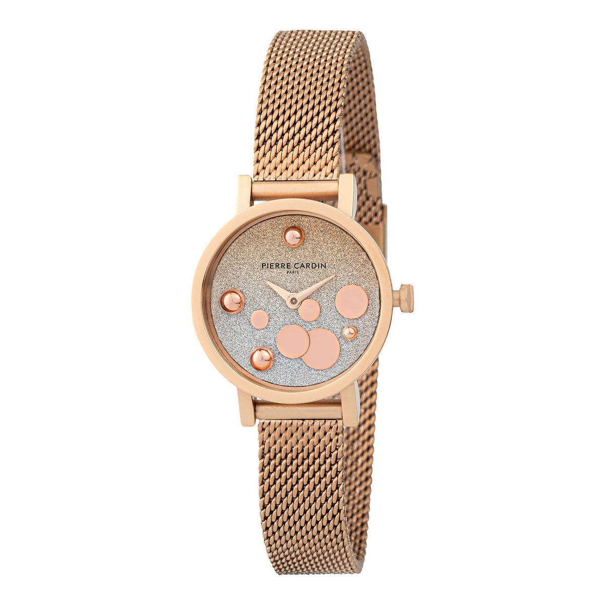 PIERRE CARDIN Women's Watch with Rose Gold Stainless Steel Case and Rose Gold Stainless Steel Band