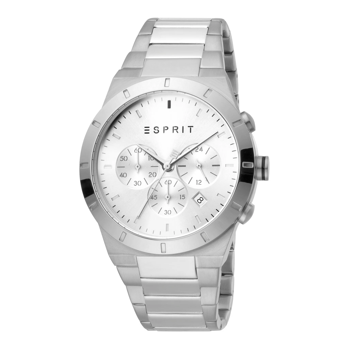ESPRIT MEN'S SILVER STAINLESS STEEL WATCH - TIMELESS ELEGANCE & DURABILITY