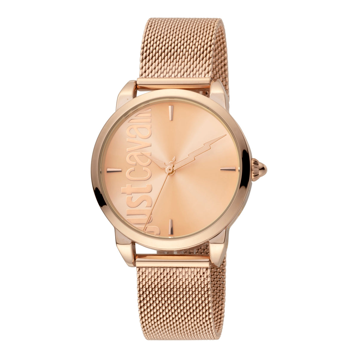 JUST CAVALLI Women's Watch with Rose Gold Metal Case and Rose Gold Stainless Steel Band