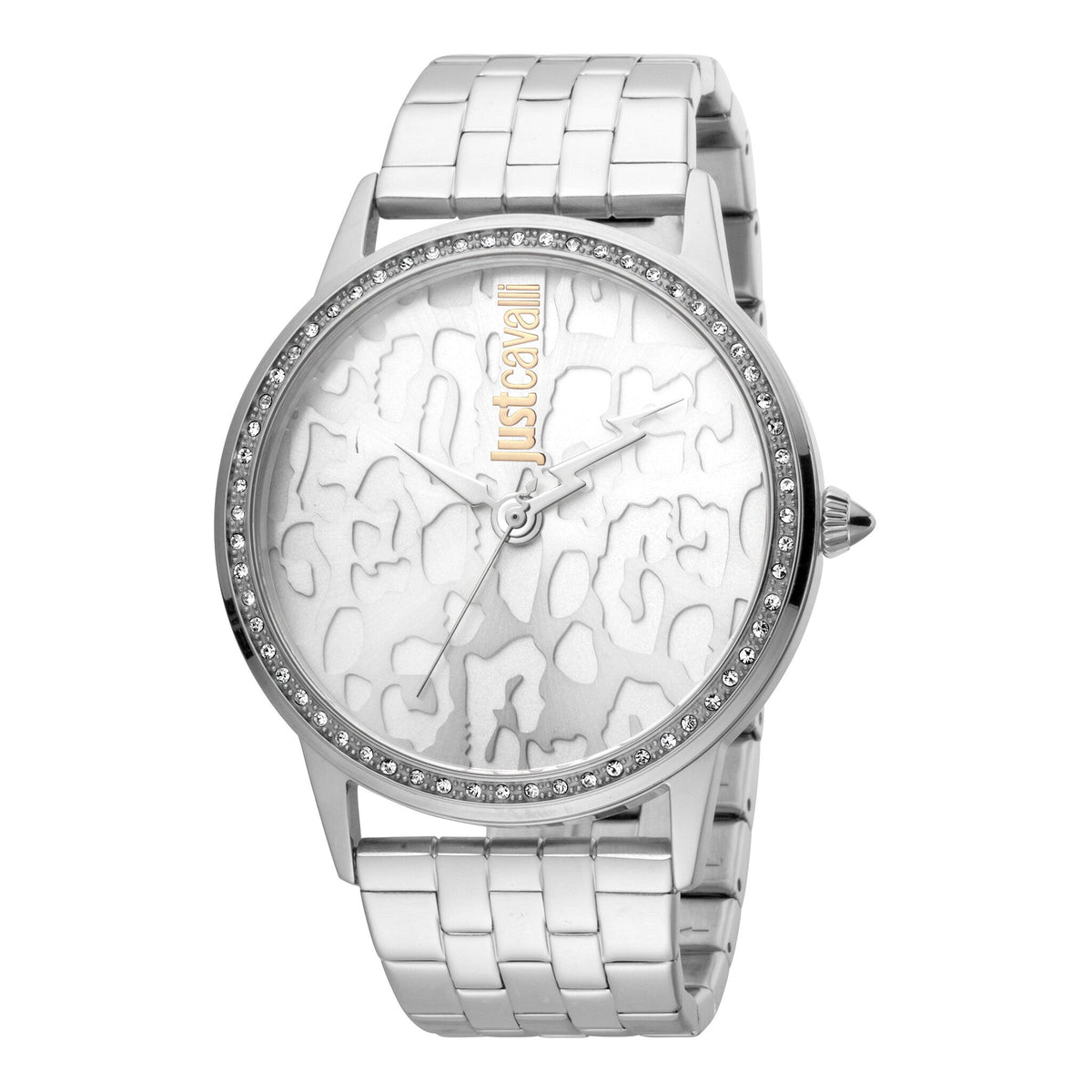 JUST CAVALLI Women's Watch with Silver Stainless Steel Case and Silver Stainless Steel Band
