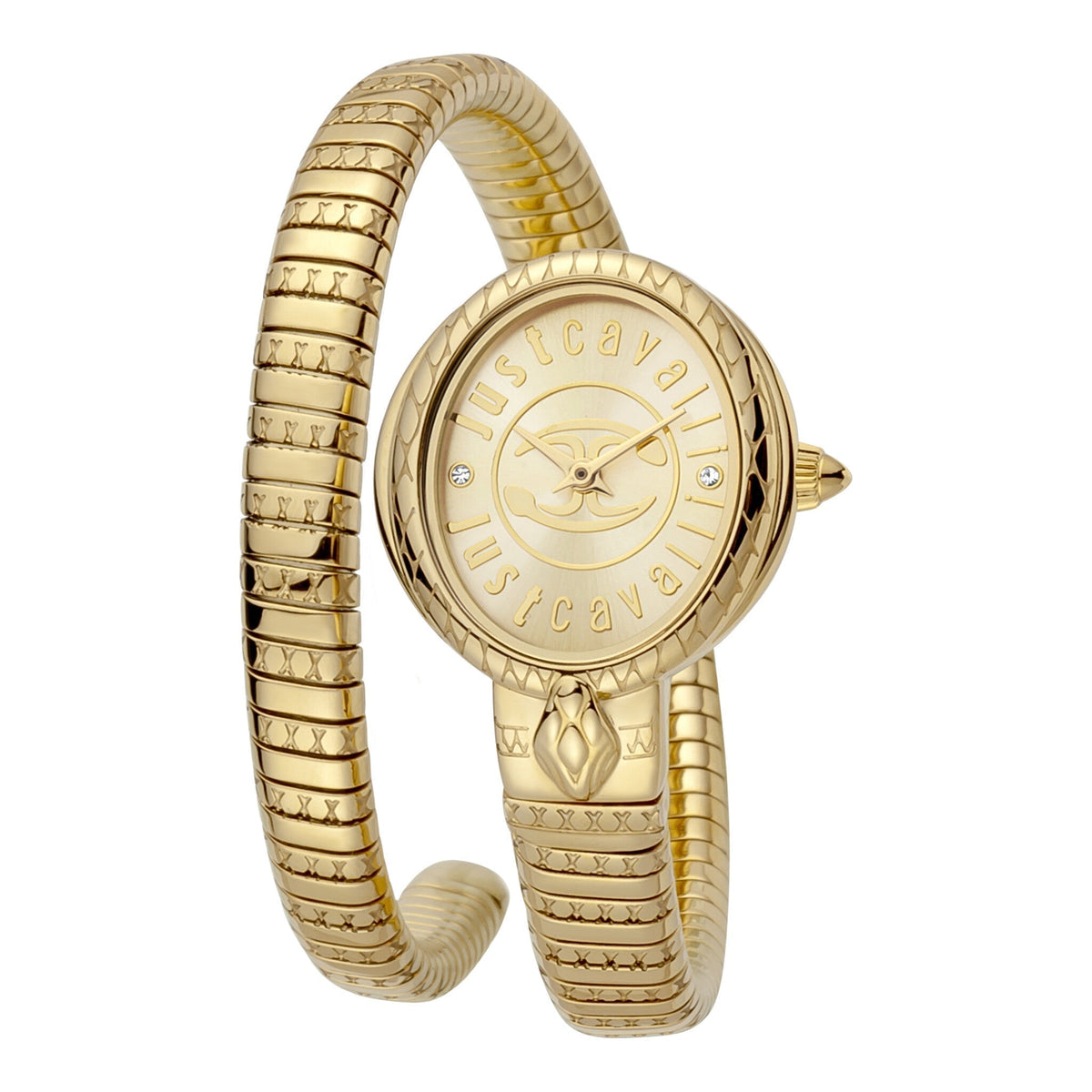 JUST CAVALLI Women's Watch with Gold Stainless Steel Case and Gold Stainless Steel Band