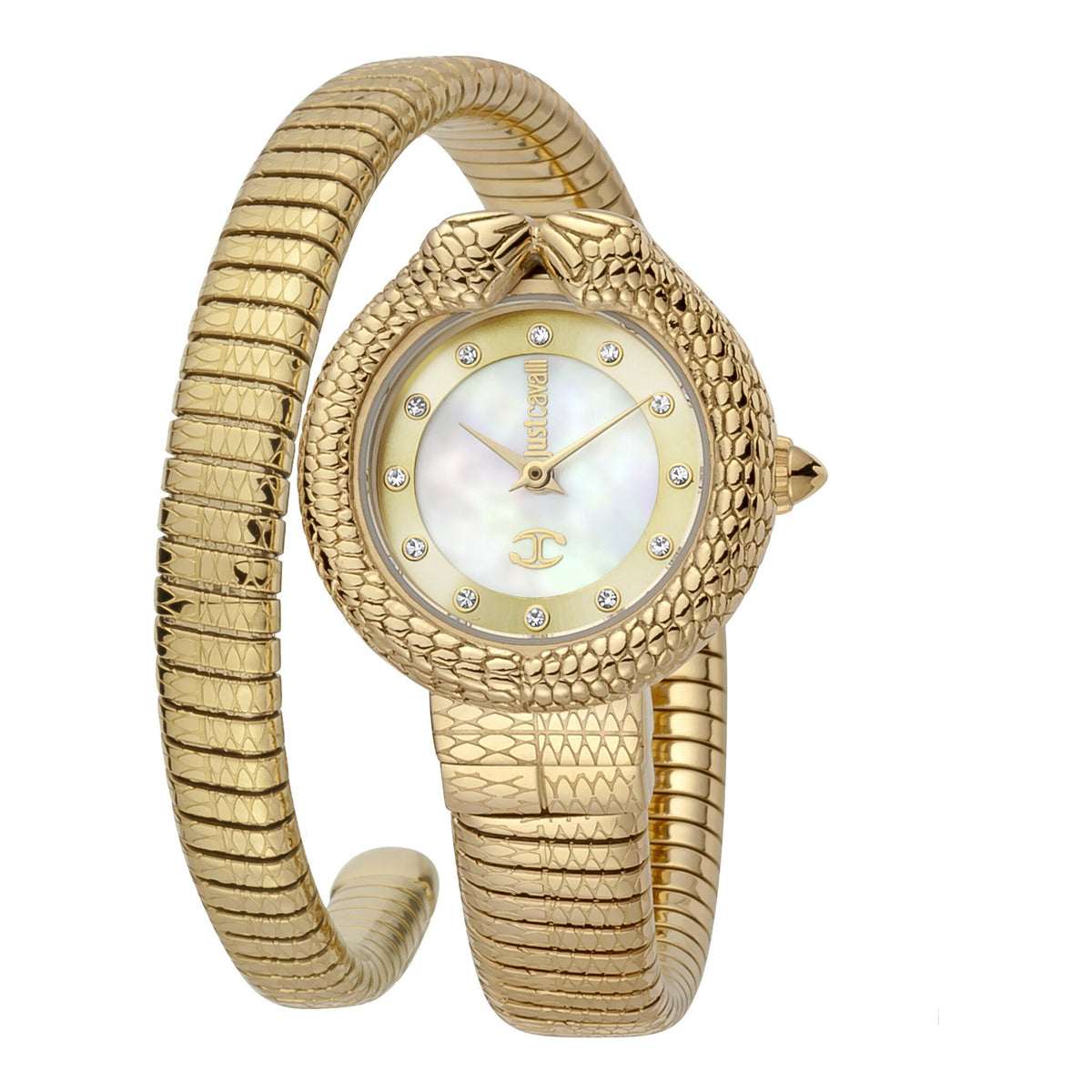 JUST CAVALLI Women's Watch with Gold Stainless Steel Case and Gold Stainless Steel Band