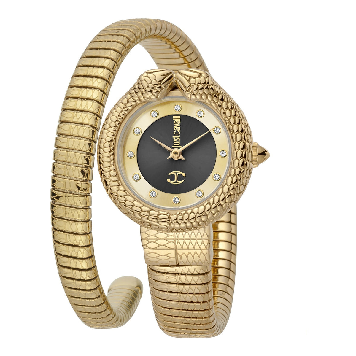 JUST CAVALLI Women's Watch with Gold Stainless Steel Case and Gold Stainless Steel Band