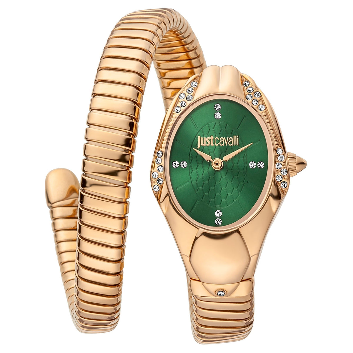 JUST CAVALLI Women's Watch with Rose Gold Stainless Steel Case and Rose Gold Stainless Steel Band