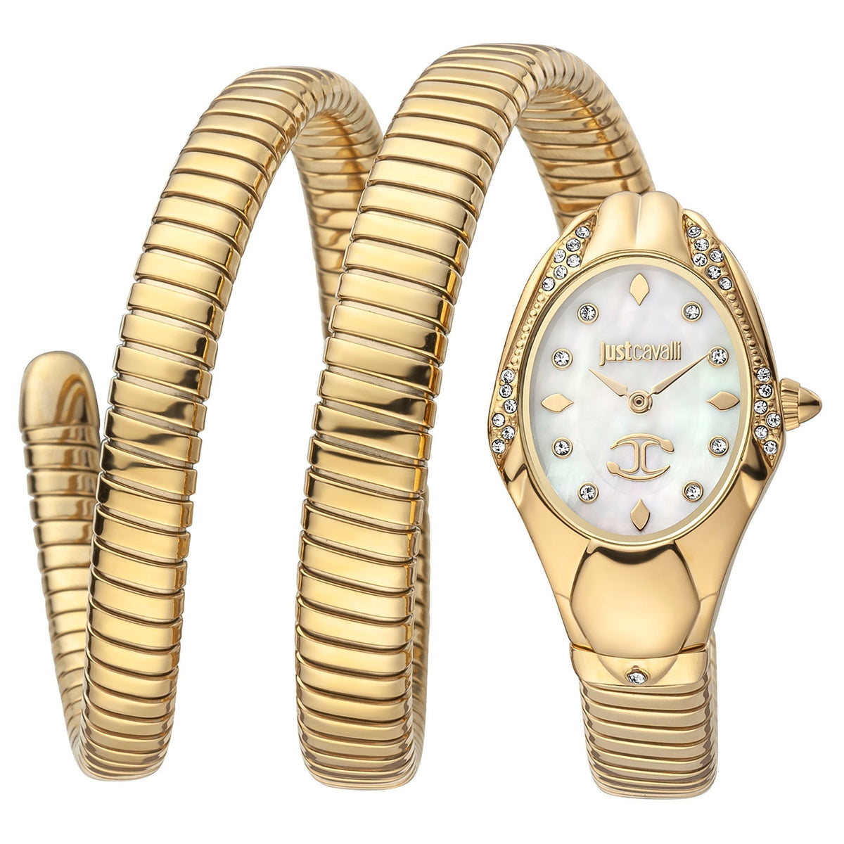 JUST CAVALLI Women's Watch with Gold Stainless Steel Case and Gold Stainless Steel Band