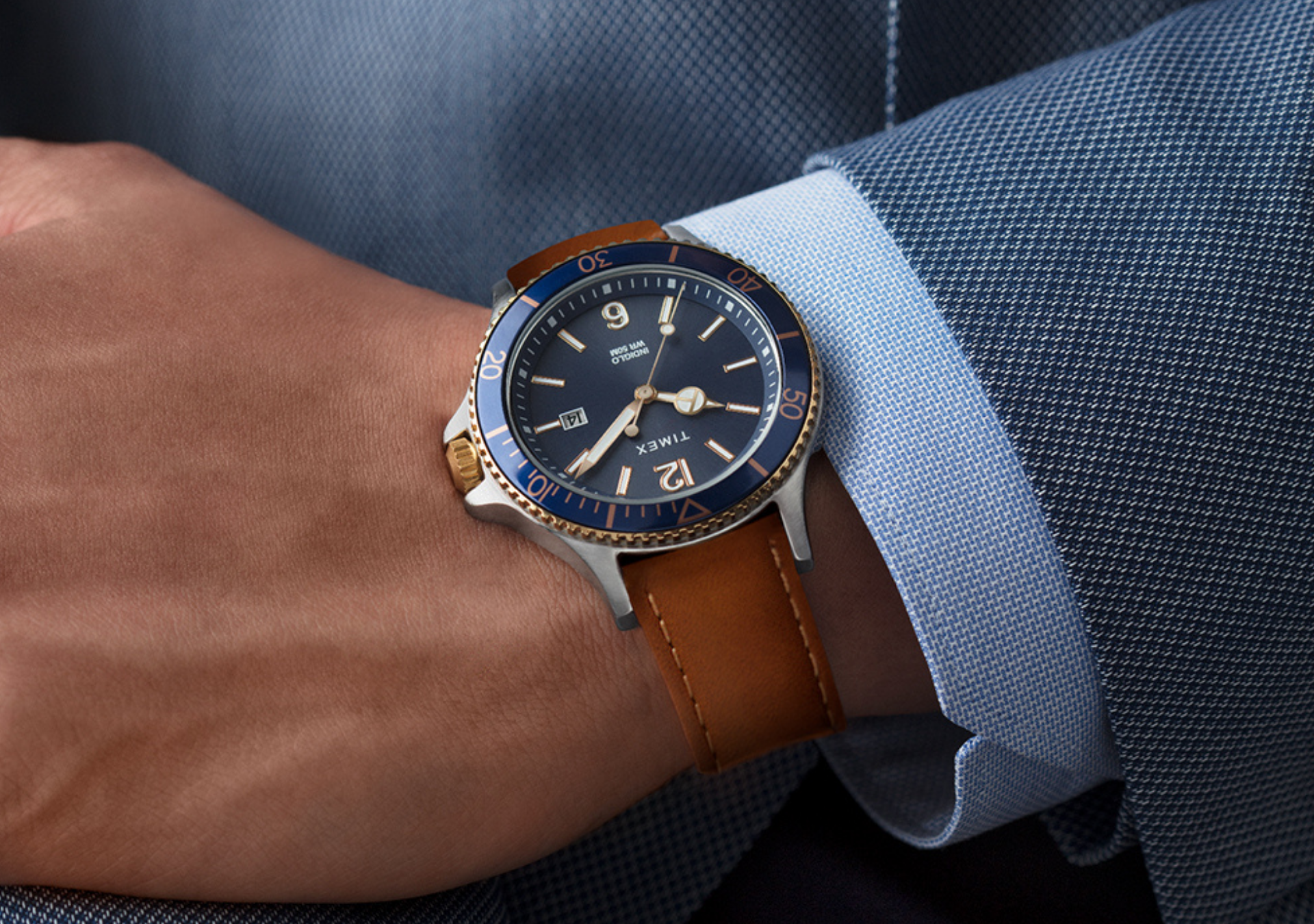 Men's leather band watches-i-watch