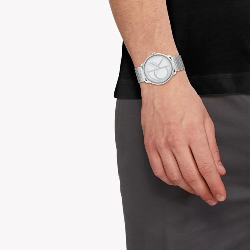 Ck Calvin Klein Men's Silver Stainless Steel Watch, Silver Dial | Ck1w1001 by i-watch