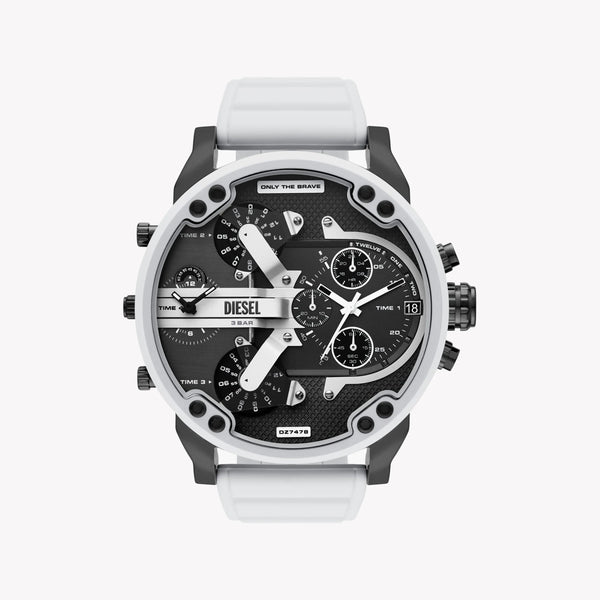 Diesel Men's Black Stainless Steel Watch, White Band | Dz7478 by i-watch