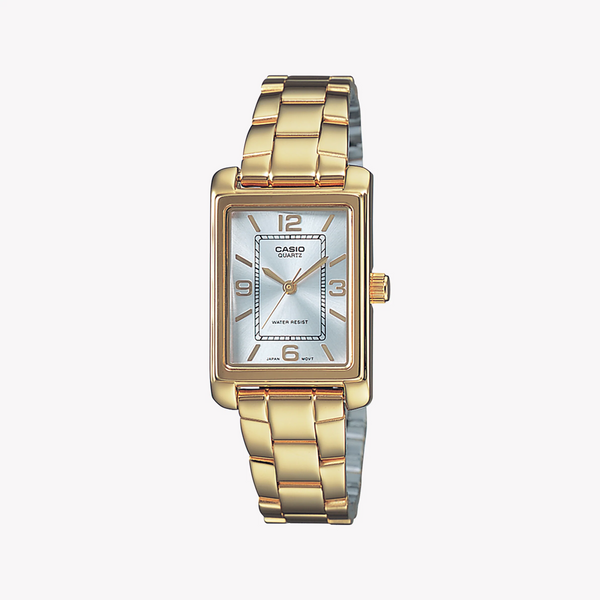 Casio Women's Gold Watch, Silver Dial | Ltp-1234pg-7aeg by i-watch