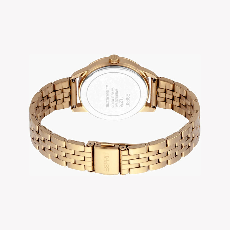 Esprit Women's Gold Stainless Steel Watch, Silver Dial | Es1l067m0065 by i-watch
