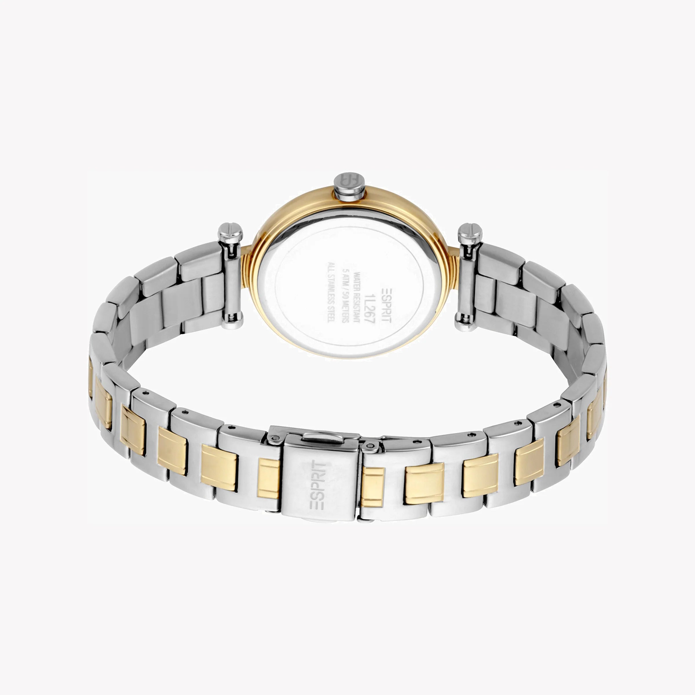 ESPRIT Women's Watch with Silver Stainless Steel Case and Silver & Gold Stainless Steel Band