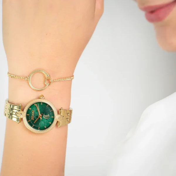 Just Cavalli Women's Gold Watch, Dark Green Dial | Jc1l330m0055 by i-watch