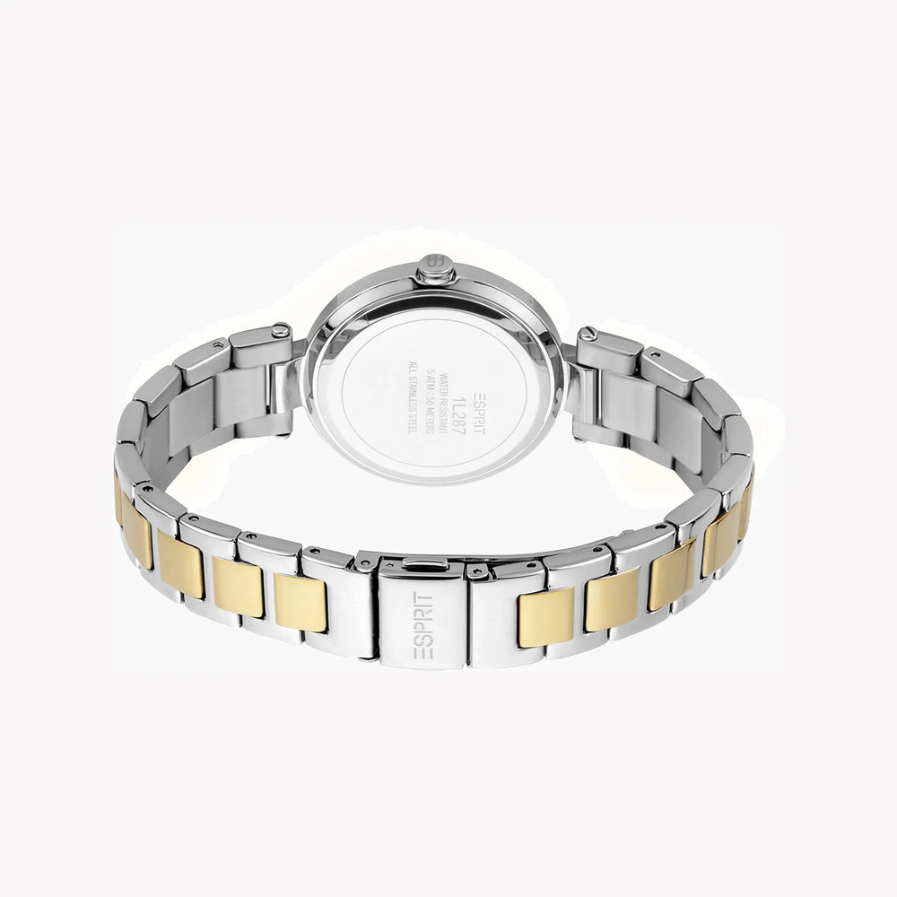 Esprit Women's Silver & Gold Stainless Steel Watch, White Dial | Es1l123m0045 by i-watch
