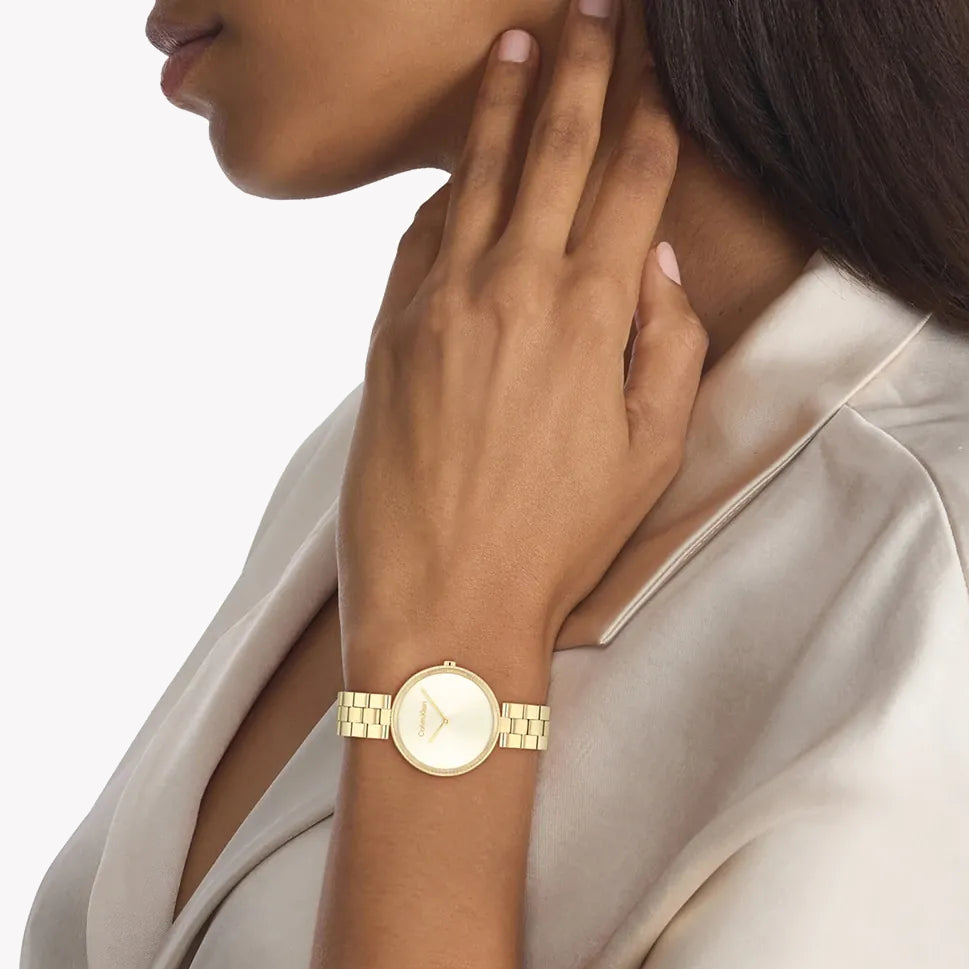 CK CALVIN KLEIN NEW COLLECTION - RADIANT GOLD SOPHISTICATION WOMEN'S WATCH-i-Watch-4