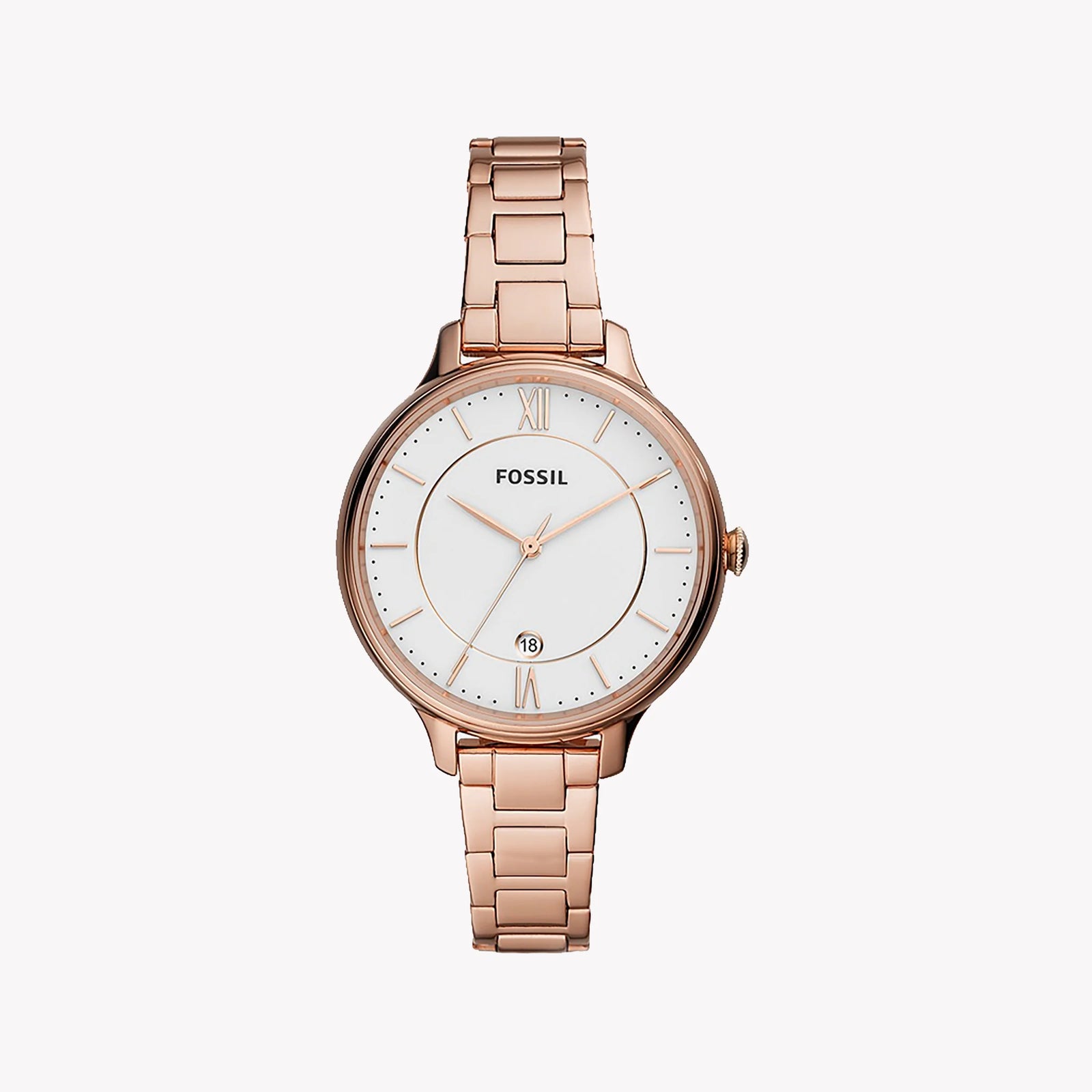 Fossil Women's Rose Gold Watch, White Dial | Es4874 by i-watch