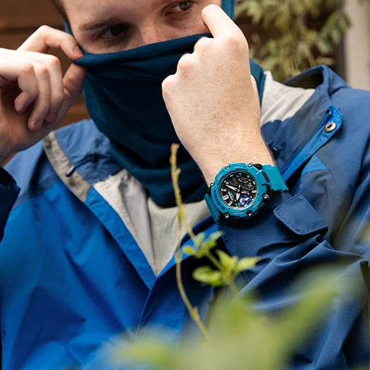 G-Shock Men's Blue Resin Watch, Black Dial | Ga-2200-2adr by i-watch